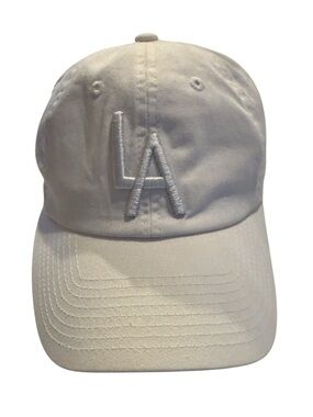 Women’s White LA Embroidered Baseball Cap